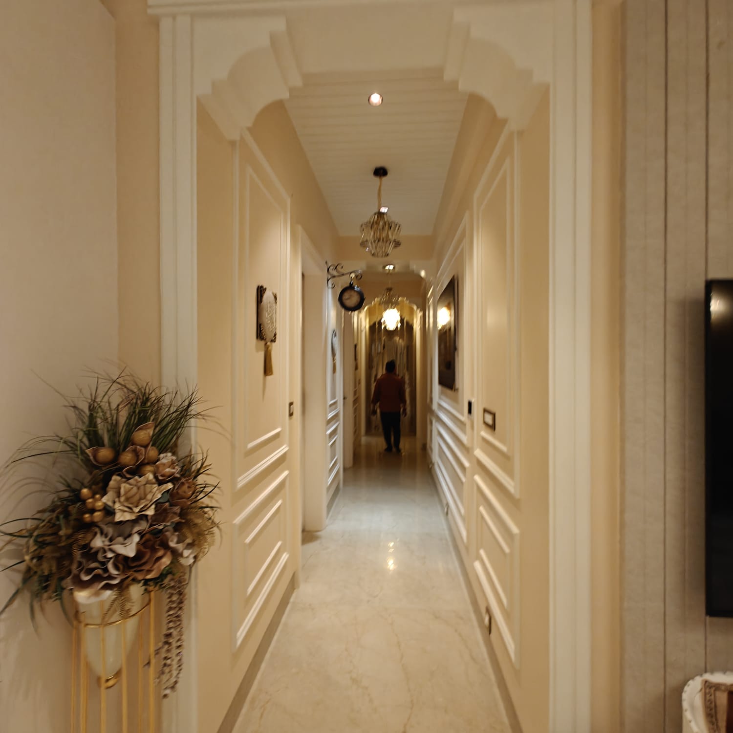 Luxury arched corridor — INKA interior design Bangalore