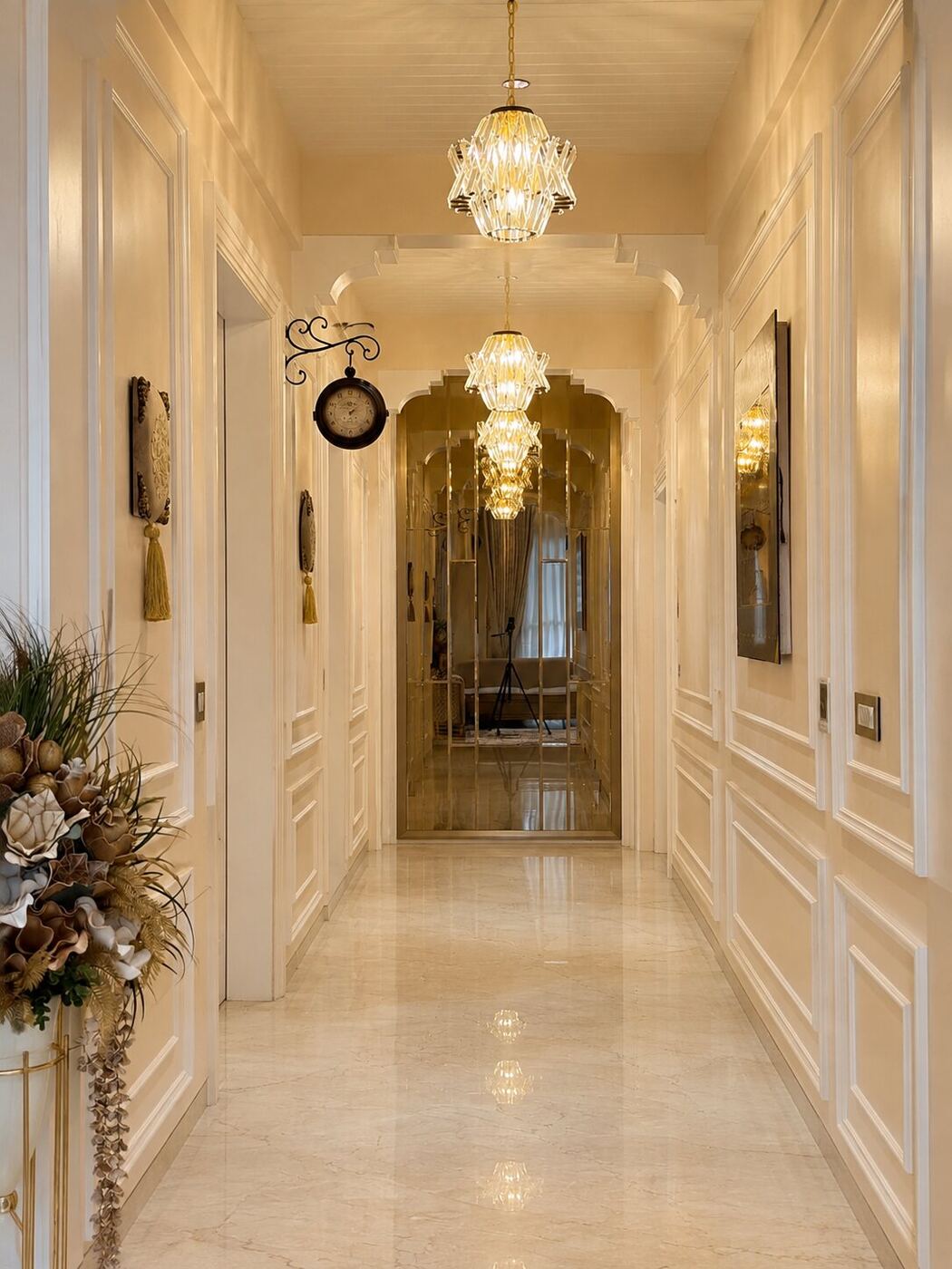 Luxury arched corridor — INKA interior design Bengaluru